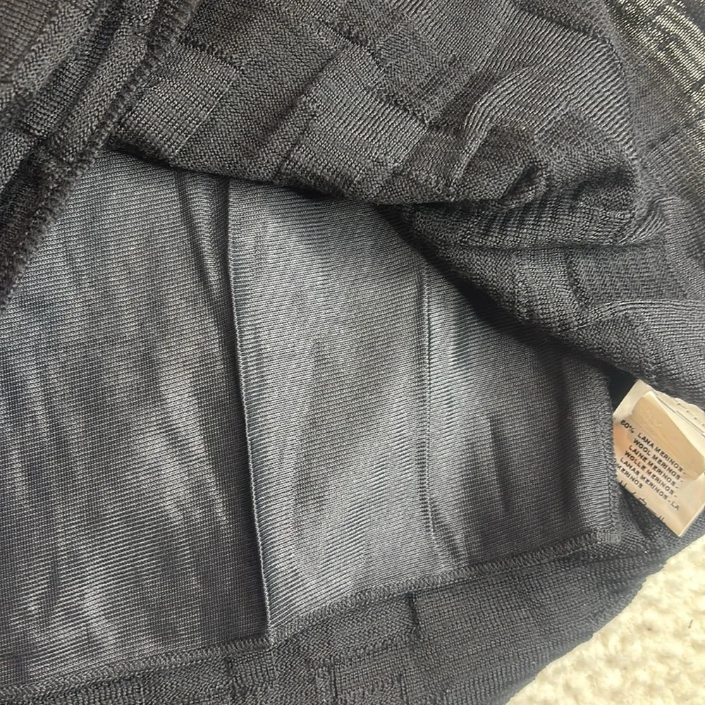 NWOT Missoni Womens Black Textured Knit Stretch Pull-On A-Line Skirt Size 38